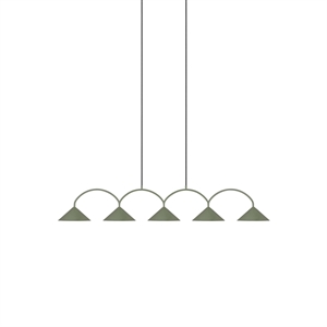 Globen Lighting Curve 5 Pendant Green