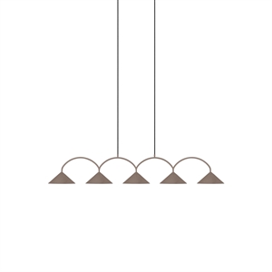 Globen Lighting Curve 5 Pendant Mocha