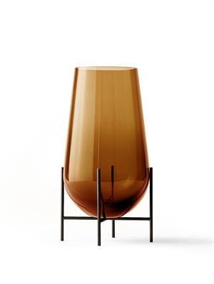 MENU Echasse Vase Medium Amber/ Bronzed Brass