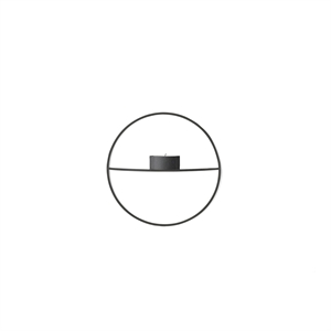 MENU POV Circle Tealight Candlestick Small Black
