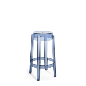 Kartell Charles Ghost Bar Stool H65 Blue