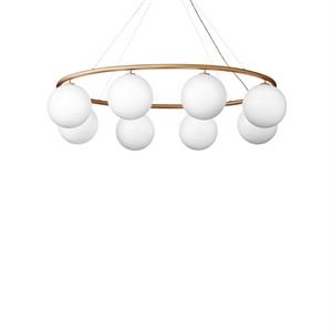 Nuura Miira 8 Oval Chandelier Brass/ Opal