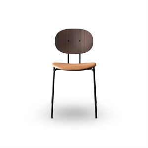 Sibast Furniture Piet Hein Dining Chair Black In Walnut and Cognac Leather