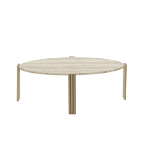 AYTM TRIBUS Coffee Table Oval Light Sand/ Travertine