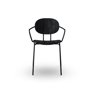 Sibast Furniture Piet Hein Dining Chair Black with Armrests Black Oak