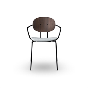 Sibast Furniture Piet Hein Dining Chair Black with Armrests Walnut and Remix 123