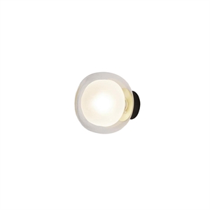 TOOY Nabila 552.41 Wall/ Ceiling Light Matt Black/ Brushed Brass with Clear Glass