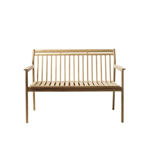 FDB Furniture M12 Together Outdoor Bench with Backrest Teak