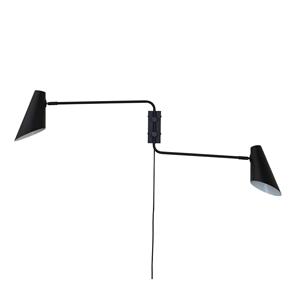 Dyberg Larsen Cale Wall Lamp with 2 Arms Black