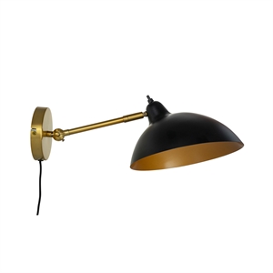Dyberg Larsen Futura Wall Lamp Matt Black/ Gold/Brass