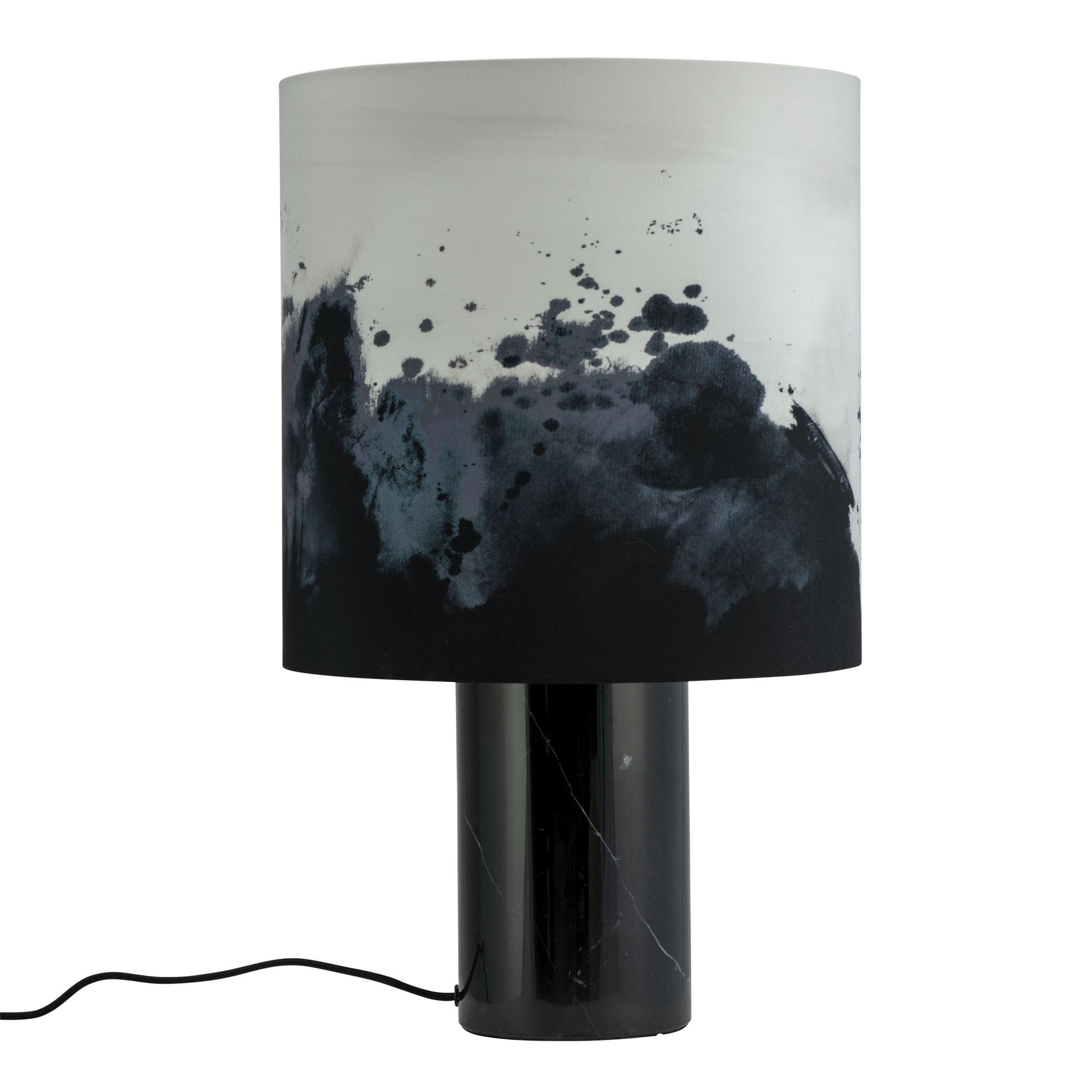 Dyberg Larsen Molly Table Lamp with Fabric Shade Marble