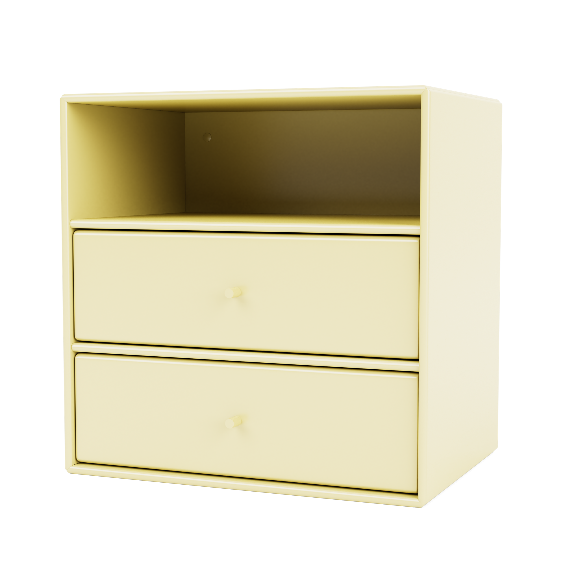 Montana Mini 1006 Bookcase with 2 Drawers Camomile