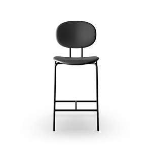 Sibast Furniture Piet Hein Barstool Black In Black Leather