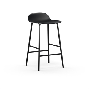 Normann Copenhagen Form Bar Stool H65 cm Black/ Black Steel