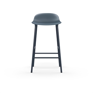 Normann Copenhagen Form Bar Stool H65 cm Blue/ Steel