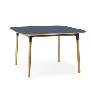 Normann Copenhagen Form Dining Table 120 x 120 cm Blue/ Oak