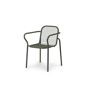 Normann Copenhagen Vig Outdoor Chair with Armrests Dark Green