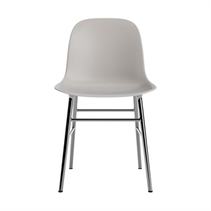 Normann Copenhagen Form Dining Chair Warm Gray/ Chrome