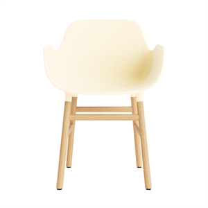 Normann Copenhagen Form Dining Chair With Armrests Crème/Oak