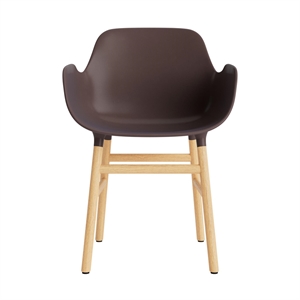 Normann Copenhagen Form Dining Chair With Armrests Brown/ Oak