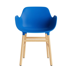 Normann Copenhagen Form Dining Chair With Armrests Blue/ Oak