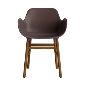 Normann Copenhagen Form Dining Chair With Armrests Brown/ Walnut