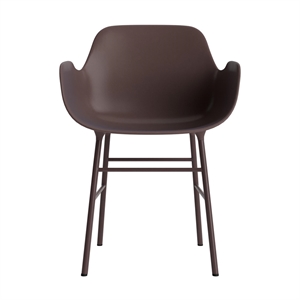 Normann Copenhagen Form Dining Chair With Armrests Brown/Steel