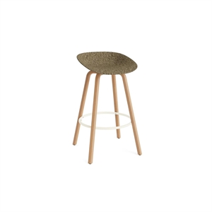 Normann Copenhagen Matt Bar Stool 75 cm Beech/ Cream/Seaweed