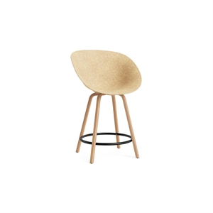 Normann Copenhagen Matt Bar Stool With Armrests 65 cm Beech/ Black/Hemp