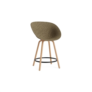 Normann Copenhagen Matt Bar Stool With Armrests 65 cm Beech/ Black/Seaweed