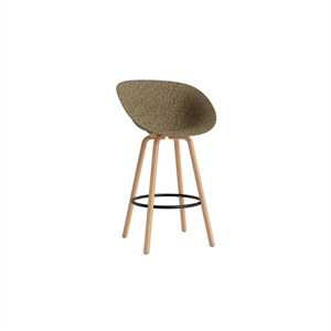 Normann Copenhagen Matt Bar Stool With Armrests 75 cm Beech/ Black/Seaweed