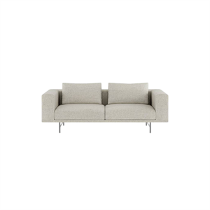 Vipp Loft 2-Seater Sofa Bark Off White/ Light Gray/ Stainless Steel