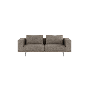 Vipp Loft 2-Person Sofa Bark Umber/ Off White/ Stainless Steel