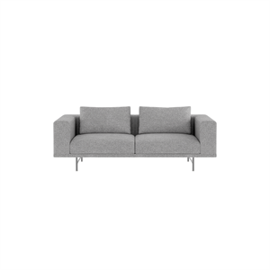 Vipp Loft 2-Person Sofa Brook Gray Melange/Stainless Steel