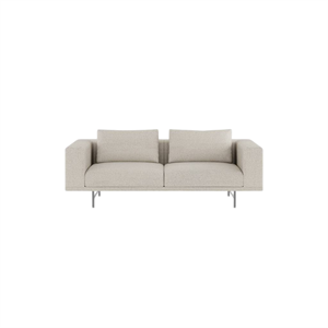 Vipp Loft 2-Seater Sofa Wavy Off White/ Light Gray/ Stainless Steel
