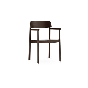 Normann Copenhagen Timb Dining Chair With Armrests Brown
