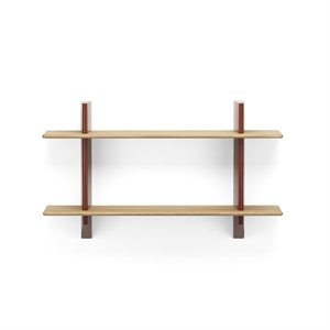 Vitra Rayonnage Mural Bookcase Japanese Red/ Oak