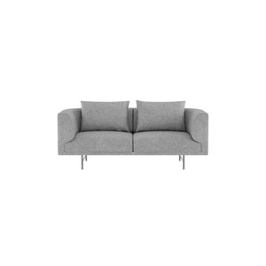 Vipp Chimney 2-Seater Sofa Brook Gray Melange/Stainless Steel