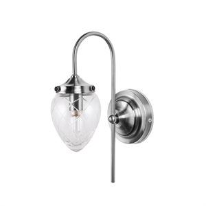 Globen Lighting Juni Wall Lamp Antique Steel/ Clear