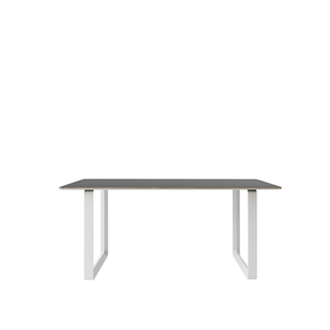 Muuto 70/70 Dining Table Black Black Linoleum/ Gray