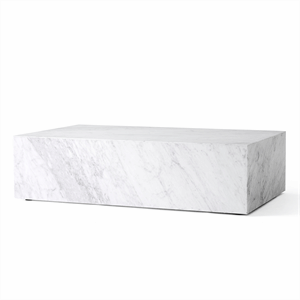Audo Plinth Coffee Table Low Carrara Marble