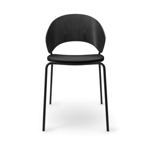 Eva Solo Dosina Dining Chair Upholstered Seat Black/ Black Leather