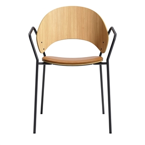 Eva Solo Dosina Dining Chair With Armrests And Upholstered Oak/Cognac