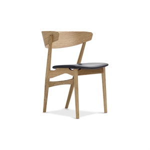 Sibast Furniture No 7 Dining Chair Oiled Oak and Black Leather