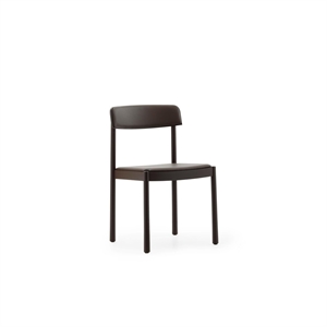 Normann Copenhagen Timb Dining Chair Upholstered Brown/Chocolate Leather