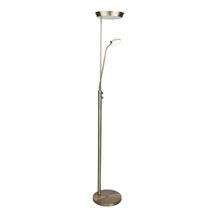 Halo Design Vegas Combi Floor Lamp Uplight Dimming Antique Brass