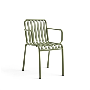 HAY Palissade Chair with Armrest Olive