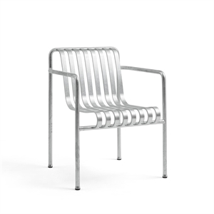 HAY Palissade Dining Chair with Armrests Hot Galvanized Steel