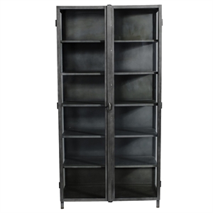 Muubs New York Glass Cabinet With 2 Doors Black