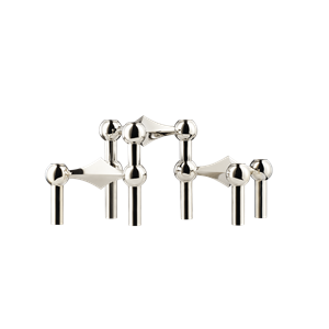STOFF Nagel Candle Holder Set of 3 Chrome